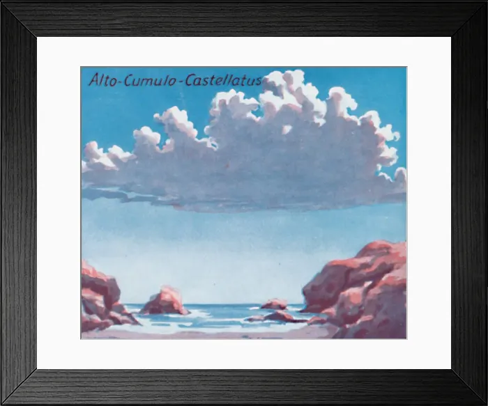 Framed Print : Alto-Cumulo-Castellatus - A Dozen of the Principal Cloud Forms In The Sky, 1935 Framed Print : Alto-Cumulo-Castellatus - A Dozen of the Principal Cloud Forms In The Sky, 1935