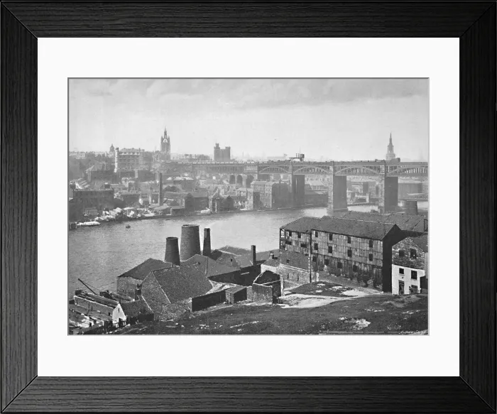 Framed Print : Newcastle-on-Tyne, from the Rabbit Banks, c1896. Artist: M Aunty Framed Print : Newcastle-on-Tyne, from the Rabbit Banks, c1896. Artist: M Aunty