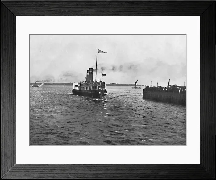 Framed Print : The Koh-I-Noor Nearing Harwich, c1896. Artist: Chester Vaughan Framed Print : The Koh-I-Noor Nearing Harwich, c1896. Artist: Chester Vaughan