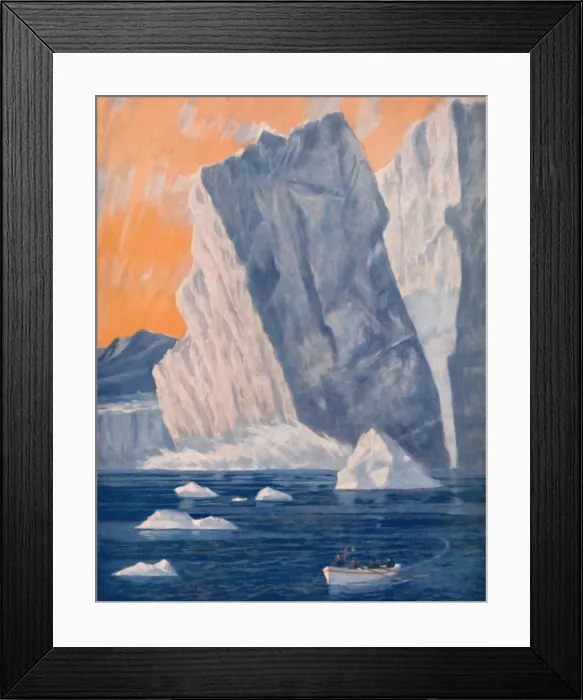 Framed Print : The Dramatic Birth of a Giant Iceberg, 1935 Framed Print : The Dramatic Birth of a Giant Iceberg, 1935