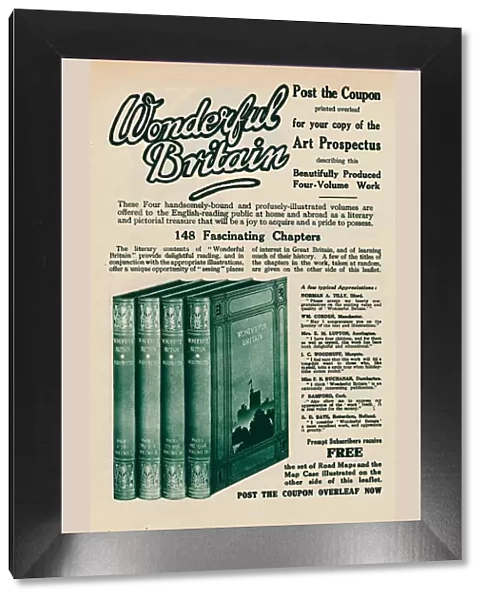 Wonderful Britain book advertisement, 1935