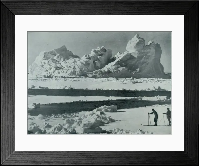 Framed Print : A Berg Breaking Up in the Pack, c1910-1913, (1913). Artist: Herbert Ponting Framed Print : A Berg Breaking Up in the Pack, c1910-1913, (1913). Artist: Herbert Ponting