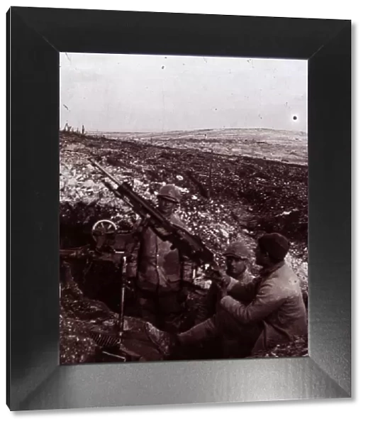 Machine guns, Mount Kemmel, Flanders, Belgium, c1914-c1918