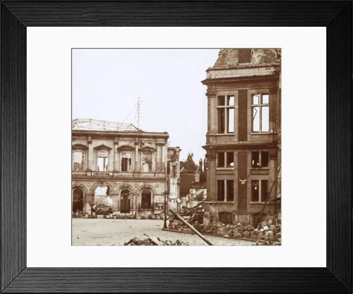 Framed Print : The Town Hall, Chauny, France, c1914-c1918 Framed Print : The Town Hall, Chauny, France, c1914-c1918