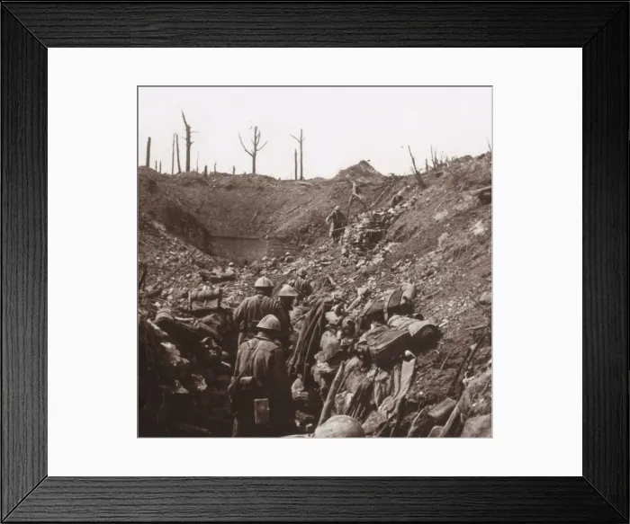 Framed Print : Trenches, Fort Vaux, northern France, c1914-c1918
