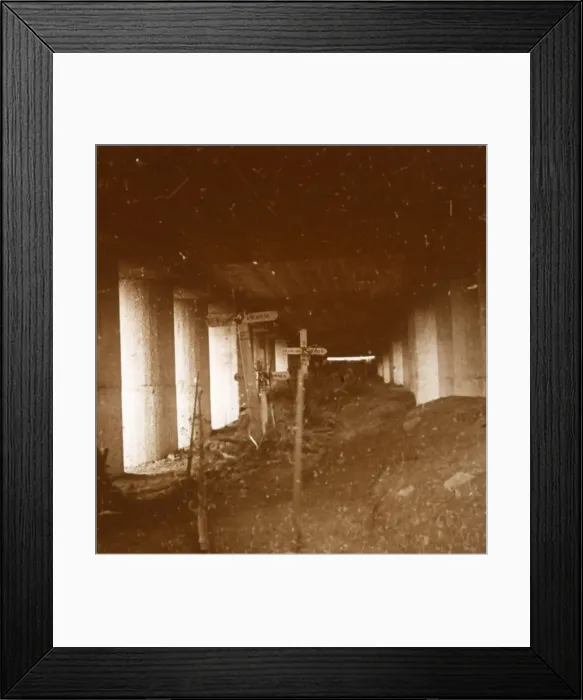 Framed Print : Bayonet Trench, Verdun, northern France, c1916-c1918 Framed Print : Bayonet Trench, Verdun, northern France, c1916-c1918