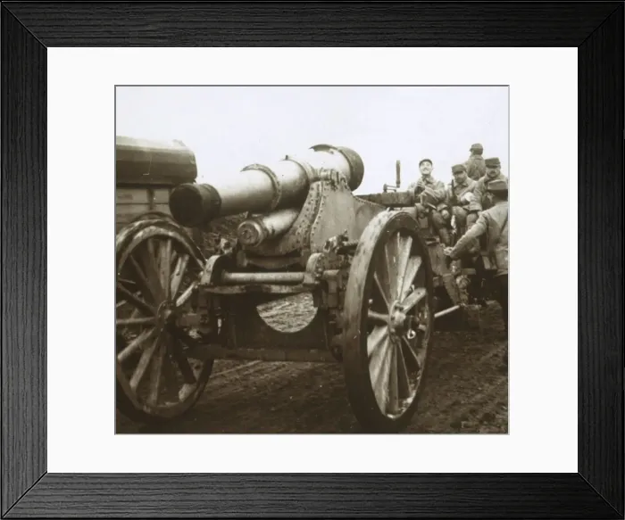 Framed Print : Artillery column at Verdun, northern France, c1914-c1918 Framed Print : Artillery column at Verdun, northern France, c1914-c1918