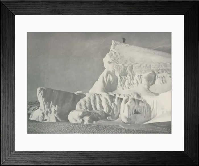 Framed Print : On the Summit of an Iceberg, c1911, (1913). Artist: Herbert Ponting Framed Print : On the Summit of an Iceberg, c1911, (1913). Artist: Herbert Ponting