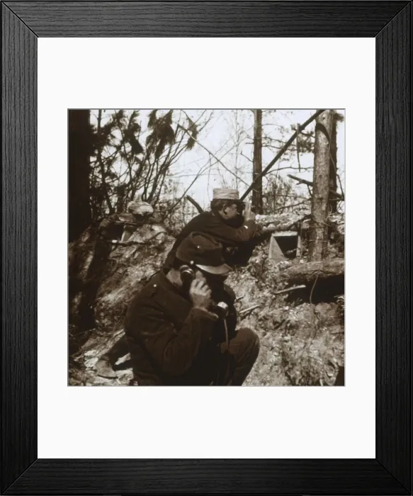 Framed Print : Look-out post, Bois-le-Pretre, northern France, c1914-c1915 Framed Print : Look-out post, Bois-le-Pretre, northern France, c1914-c1915