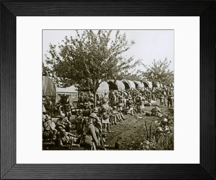 Framed Print : Going up the line to Verdun, northern France, c1914-c1918 Framed Print : Going up the line to Verdun, northern France, c1914-c1918