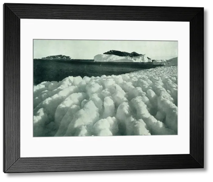 Framed Print : Spray Ridges of Ice After A Blizzard, c1910-1913, (1913). Artist: Herbert Ponting Framed Print : Spray Ridges of Ice After A Blizzard, c1910-1913, (1913). Artist: Herbert Ponting