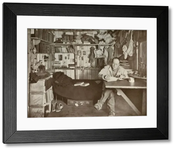 Framed Print : Captain Scott in His Den, c1911, (1913). Artist: Herbert Ponting Framed Print : Captain Scott in His Den, c1911, (1913). Artist: Herbert Ponting