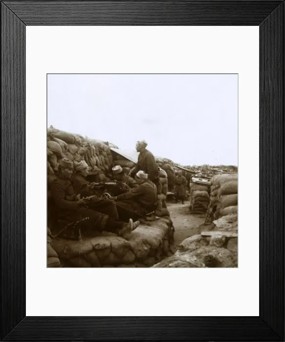 Framed Print : Zouaves near the River Yser, Nieuwpoort, Flanders, Belgium, c1914-c1918 Framed Print : Zouaves near the River Yser, Nieuwpoort, Flanders, Belgium, c1914-c1918