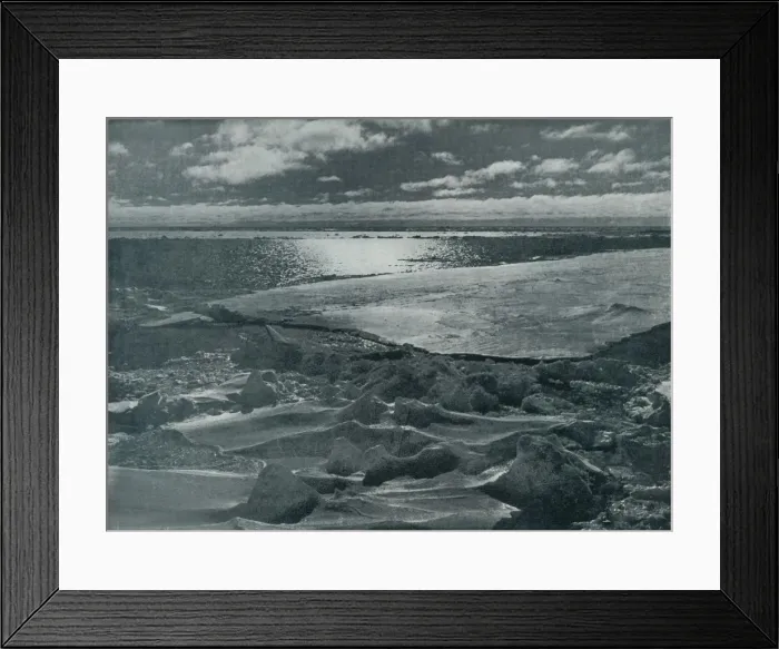 Framed Print : Moonlight in the Pack, c1910-1913, (1913). Artist: Herbert Ponting Framed Print : Moonlight in the Pack, c1910-1913, (1913). Artist: Herbert Ponting