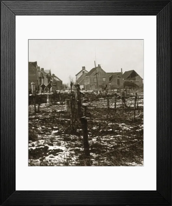 Framed Print : Barbed wire, Nieuwkapelle, Flanders, Belgium, c1914-c1918 Framed Print : Barbed wire, Nieuwkapelle, Flanders, Belgium, c1914-c1918