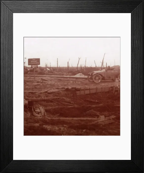 Framed Print : Langemarck station, Flanders, Belgium, c1914-c1918 Framed Print : Langemarck station, Flanders, Belgium, c1914-c1918