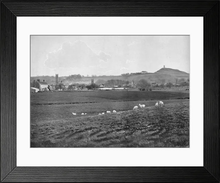 Framed Print : Glastonbury and the Tor, c1896. Artist: Walter Tully Framed Print : Glastonbury and the Tor, c1896. Artist: Walter Tully