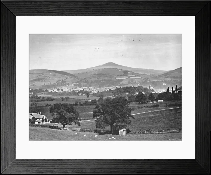 Framed Print : Abergavenny, c1896. Artist: RI Houlson Framed Print : Abergavenny, c1896. Artist: RI Houlson