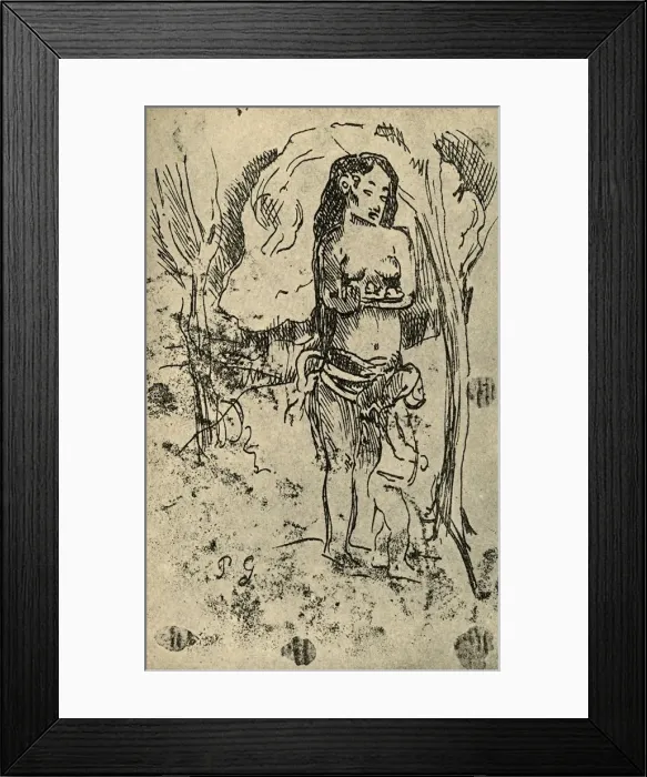Framed Print : Sketch, 1936. Artist: Paul Gauguin Framed Print : Sketch, 1936. Artist: Paul Gauguin