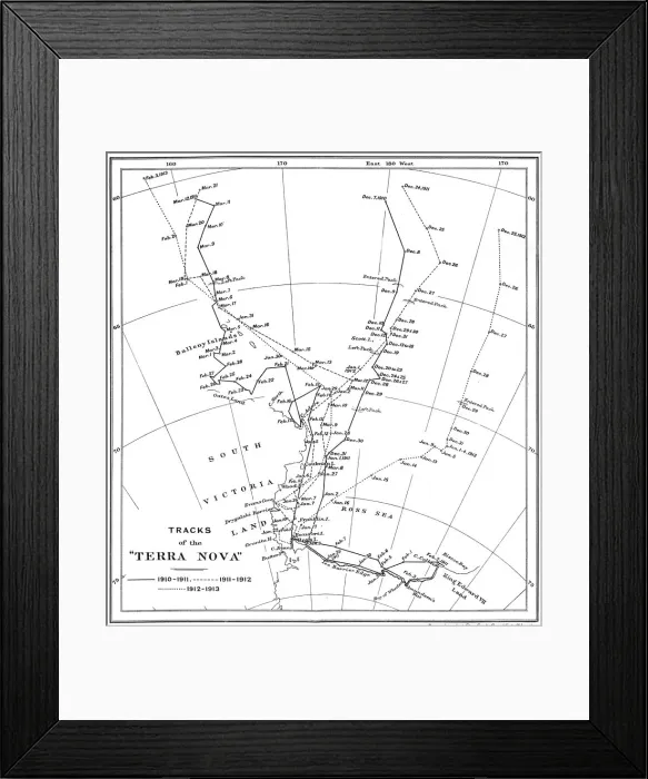Framed Print : Tracks of the Terra Nova, 1910-1913, (1913) Framed Print : Tracks of the Terra Nova, 1910-1913, (1913)