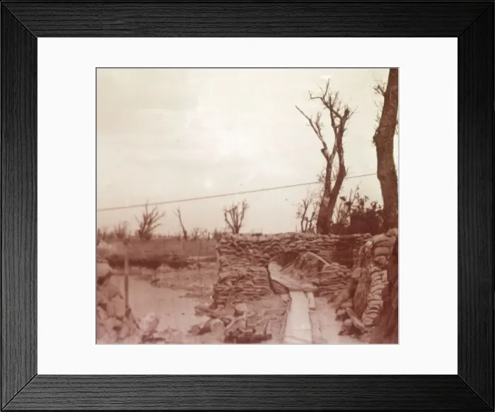 Framed Print : Trenches, Diksmuide, Belgium, c1914-c1918 Framed Print : Trenches, Diksmuide, Belgium, c1914-c1918