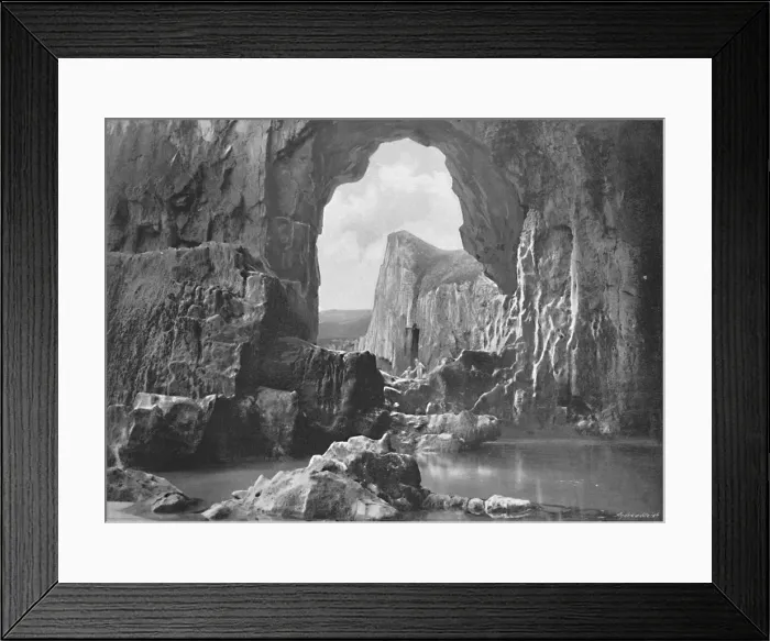 Framed Print : Lydstep Natural Arch, Tenby, c1896. Artist: Harvey Barton Framed Print : Lydstep Natural Arch, Tenby, c1896. Artist: Harvey Barton