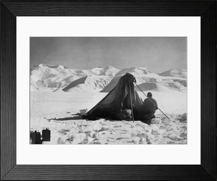 Framed Print : Dr. Wilson Sketching On The Beardmore Glacier, 13 December 1911, (1913). Artist Framed Print : Dr. Wilson Sketching On The Beardmore Glacier, 13 December 1911, (1913). Artist