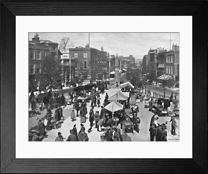 Framed Print : The Market-Place, Taunton, c1896. Artist: WM Crockett Framed Print : The Market-Place, Taunton, c1896. Artist: WM Crockett