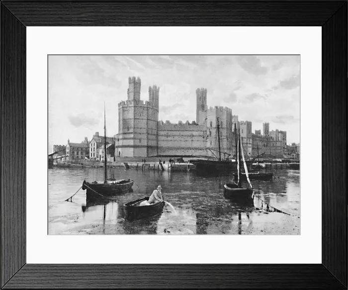 Framed Print : Carnarvon Castle, c1896. Artist: I Slater Framed Print : Carnarvon Castle, c1896. Artist: I Slater