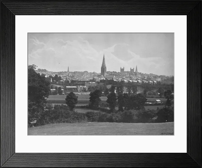 Framed Print : Exeter, from Barley, c1896. Artist: Denney & Co Framed Print : Exeter, from Barley, c1896. Artist: Denney & Co