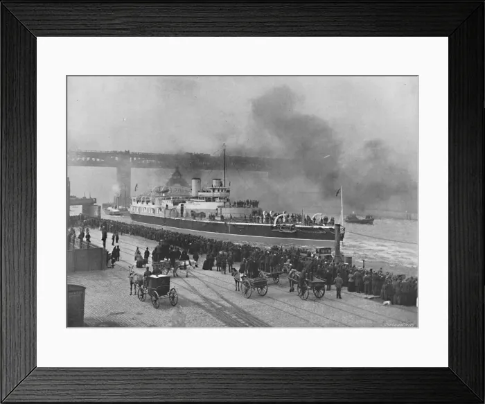 Framed Print : HMS Victoria at Newcastle-On-Tyne, c1896. Artist: M Auty Framed Print : HMS Victoria at Newcastle-On-Tyne, c1896. Artist: M Auty