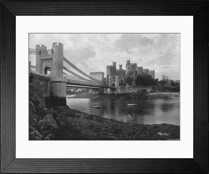 Framed Print : Conway Castle and Bridges, c1896. Artist: Catherall & Pritchard