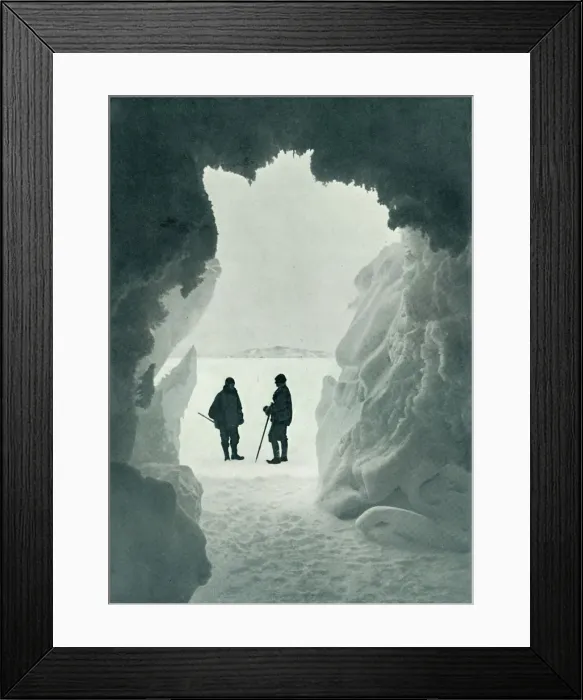 Framed Print : An Ice Grotto - Tent Island in Distance (Captain Scott and Wright), c1911, (1913) Framed Print : An Ice Grotto - Tent Island in Distance (Captain Scott and Wright), c1911, (1913)