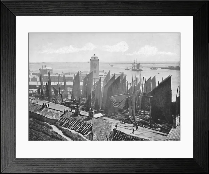 Framed Print : Low Light, North Shields, c1896. Artist: M Aunty Framed Print : Low Light, North Shields, c1896. Artist: M Aunty