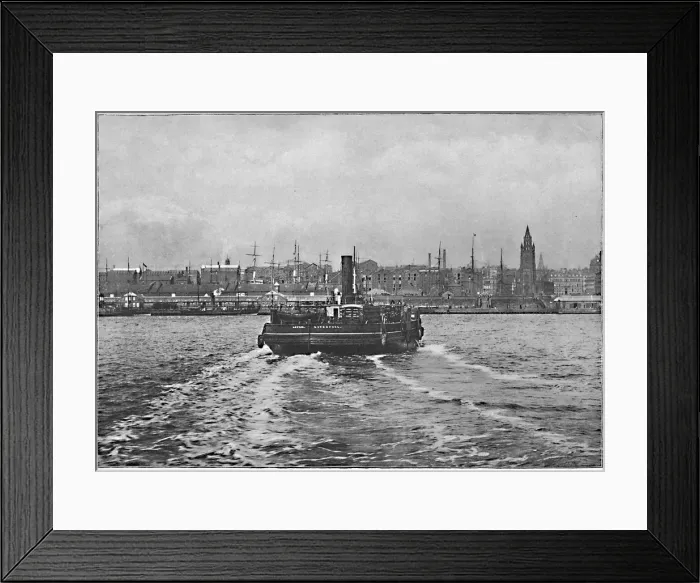 Framed Print : Liverpool, from the Mersey, c1896. Artist: Valentine & Sons Framed Print : Liverpool, from the Mersey, c1896. Artist: Valentine & Sons