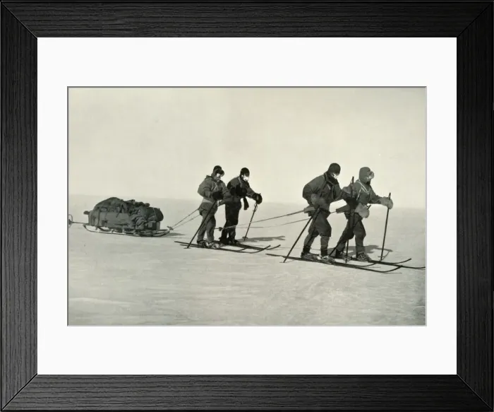 Framed Print : The Polar Party: On the Trail, c1910, (1913). Artist: Henry Bowers Framed Print : The Polar Party: On the Trail, c1910, (1913). Artist: Henry Bowers