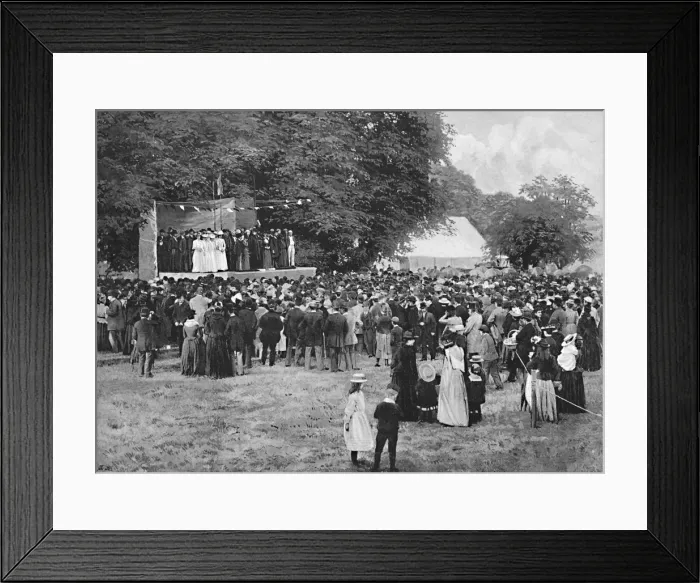 Framed Print : Presentation of the Dunmow Flitch, c1896. Artist: W Stacey Framed Print : Presentation of the Dunmow Flitch, c1896. Artist: W Stacey