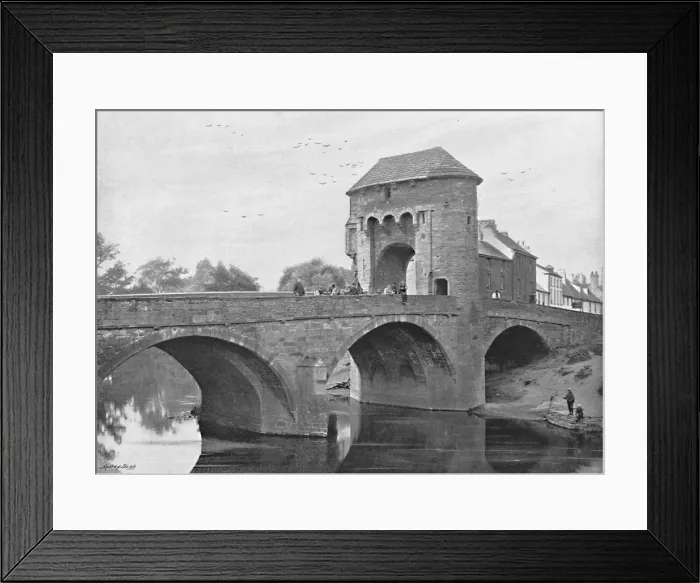 Framed Print : Monnow Bridge and Gatehouse, Monmouth, c1896. Artist: R Tudor Williams Framed Print : Monnow Bridge and Gatehouse, Monmouth, c1896. Artist: R Tudor Williams