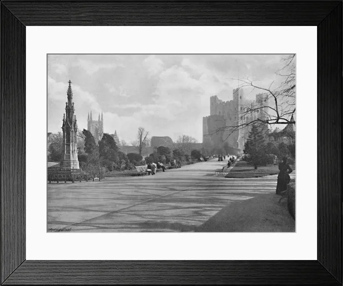 Framed Print : Rochester Castle, c1896. Artist: Poulton & Co Framed Print : Rochester Castle, c1896. Artist: Poulton & Co