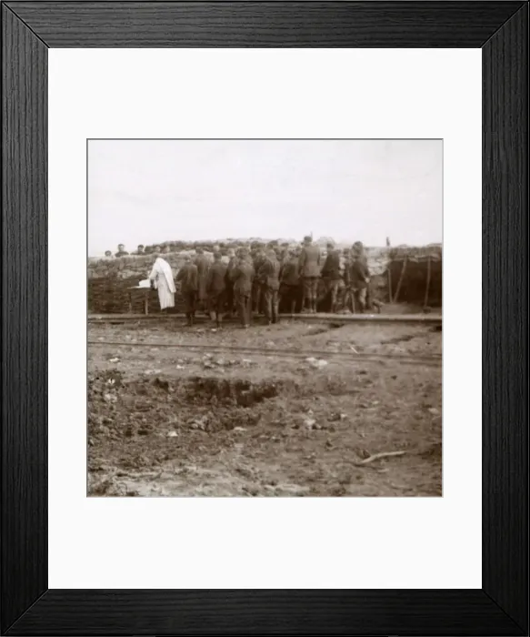 Framed Print : Mass in the trenches, Pervijze, Flanders, Belgium, c1914-c1918 Framed Print : Mass in the trenches, Pervijze, Flanders, Belgium, c1914-c1918