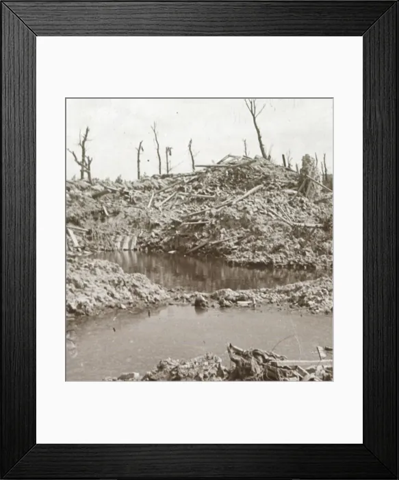 Framed Print : Banks of the River Yser, Diksmuide, Belgium, c1914-c1918 Framed Print : Banks of the River Yser, Diksmuide, Belgium, c1914-c1918