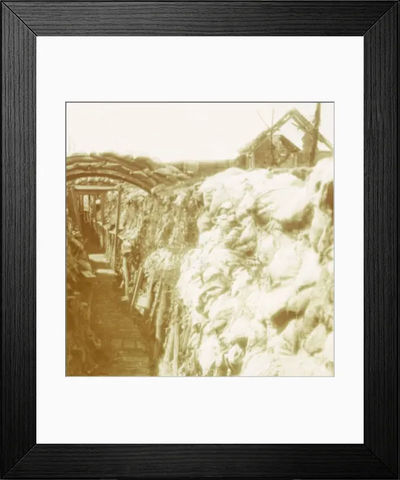 Framed Print : Trenches, front line, Diksmuide, Belgium, c1914-c1918 Framed Print : Trenches, front line, Diksmuide, Belgium, c1914-c1918