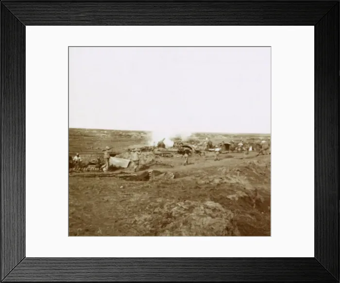 Framed Print : Battery action, c1914-c1918 Framed Print : Battery action, c1914-c1918