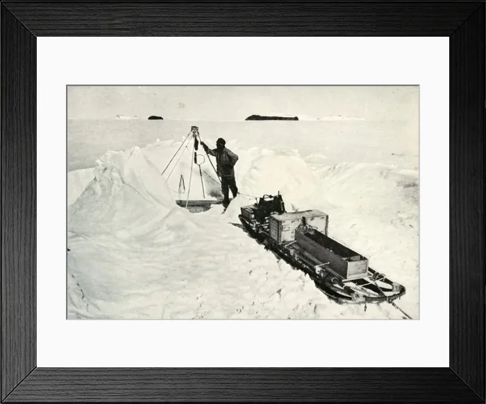 Framed Print : Nelson and His Gear, c1911, (1913). Artist: Herbert Ponting Framed Print : Nelson and His Gear, c1911, (1913). Artist: Herbert Ponting
