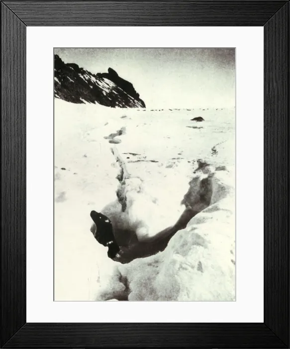 Framed Print : The Tide-Crack at Razorback Island, 1911, (1913). Artist: Herbert Ponting Framed Print : The Tide-Crack at Razorback Island, 1911, (1913). Artist: Herbert Ponting