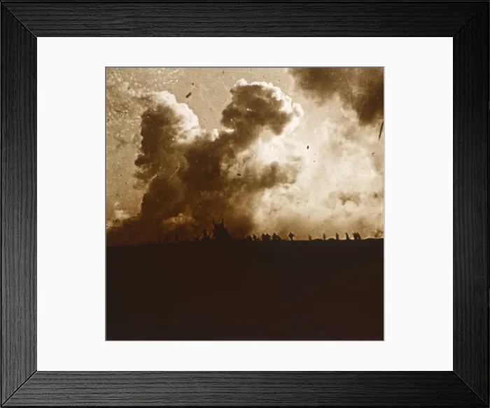 Framed Print : Gas attack, Verdun, northern France, c1914-c1918 Framed Print : Gas attack, Verdun, northern France, c1914-c1918