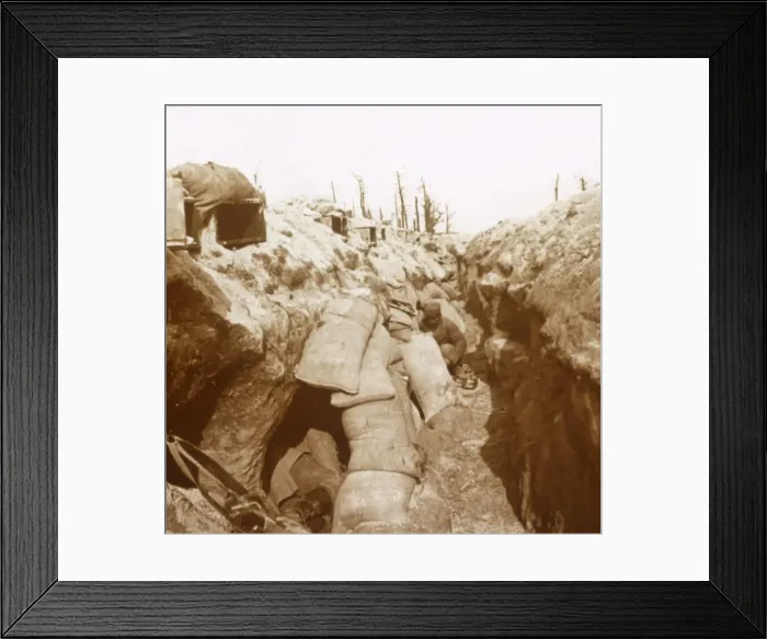 Framed Print : Trenches in Champagne, northern France, c1914-c1918 Framed Print : Trenches in Champagne, northern France, c1914-c1918