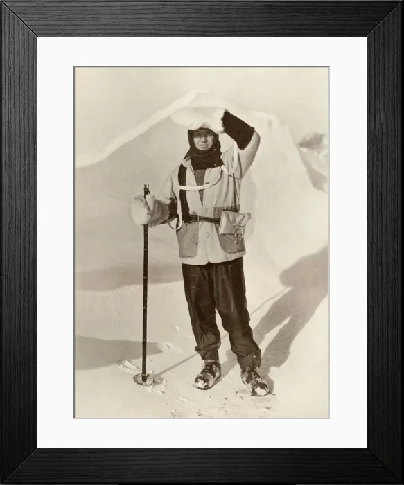 Framed Print : Captain Scott Wearing The Wallet in Which He Carried His Sledging Journals, c1910-1911, (1913) Framed Print : Captain Scott Wearing The Wallet in Which He Carried His Sledging Journals, c1910-1911, (1913)