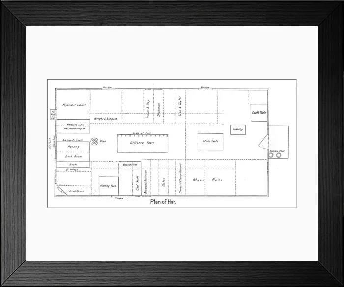 Framed Print : Plan of Hut, c1910-1913, (1913) Framed Print : Plan of Hut, c1910-1913, (1913)