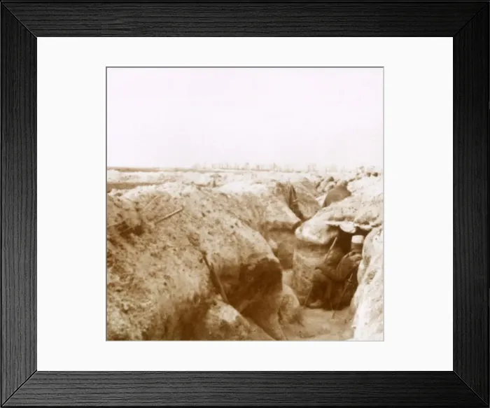 Framed Print : Trenches, Champagne, northern France, c1914-c1918 Framed Print : Trenches, Champagne, northern France, c1914-c1918